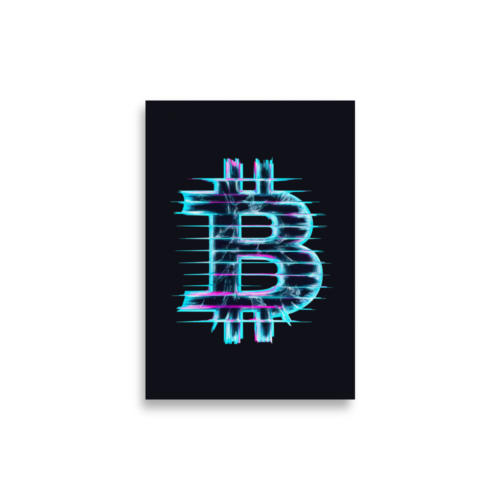 A Neon Future: Bitcoin's Rise Poster