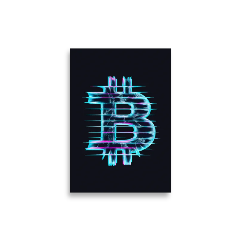 A Neon Future: Bitcoin's Rise Poster