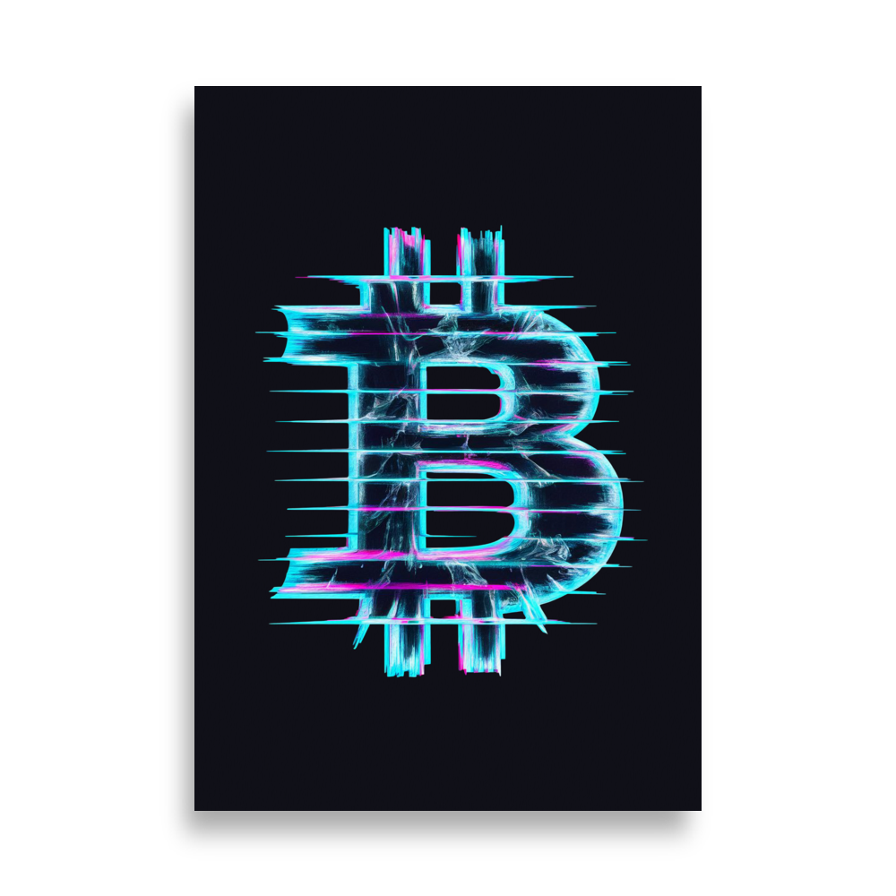 A Neon Future: Bitcoin's Rise Poster