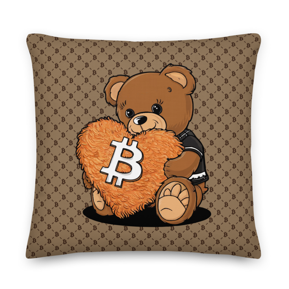 all over print premium pillow 22x22 front 6755bd28ebf67 - Bitcoin Teddy Bear Premium Pillow