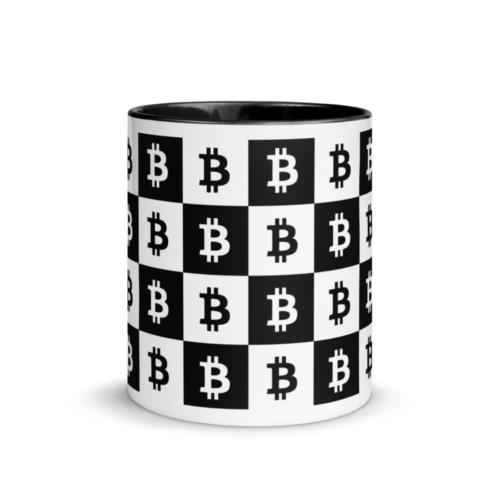 Bitcoin Checkerboard Mug