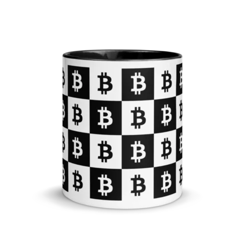 Bitcoin Checkerboard Mug