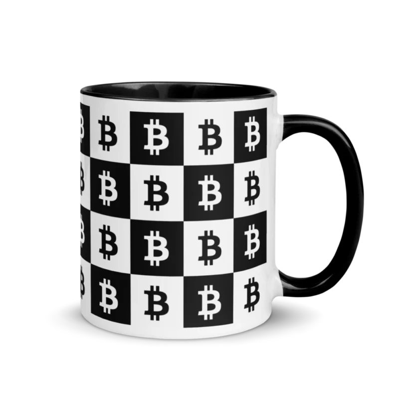 Bitcoin Checkerboard Mug