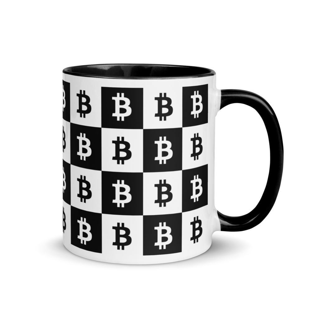 Bitcoin Checkerboard Mug
