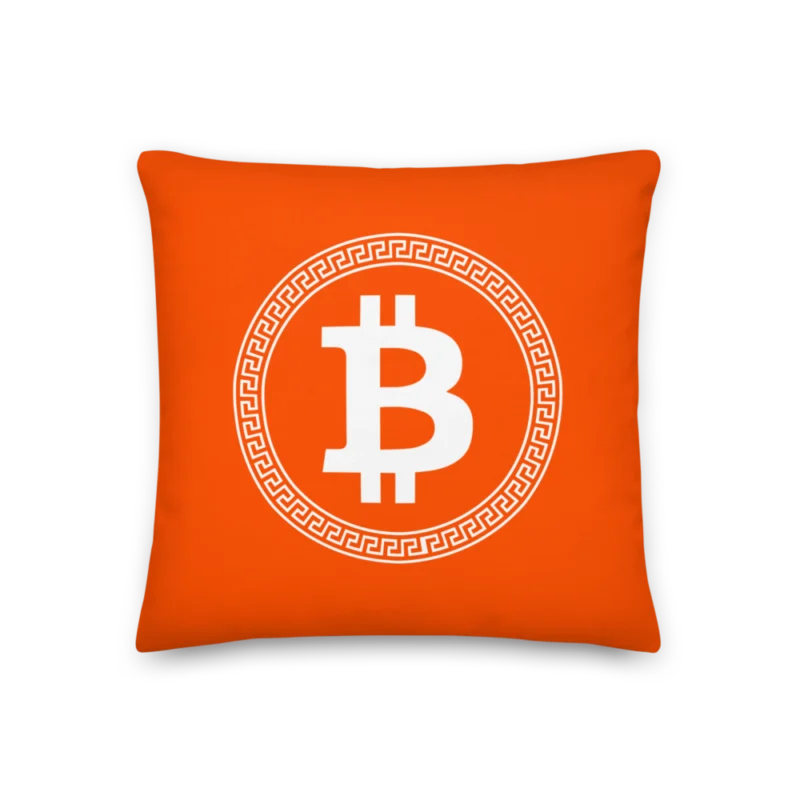Bitcoin Greek Style Premium Pillow