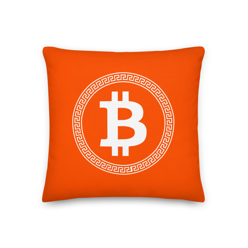 Bitcoin Greek Style Premium Pillow