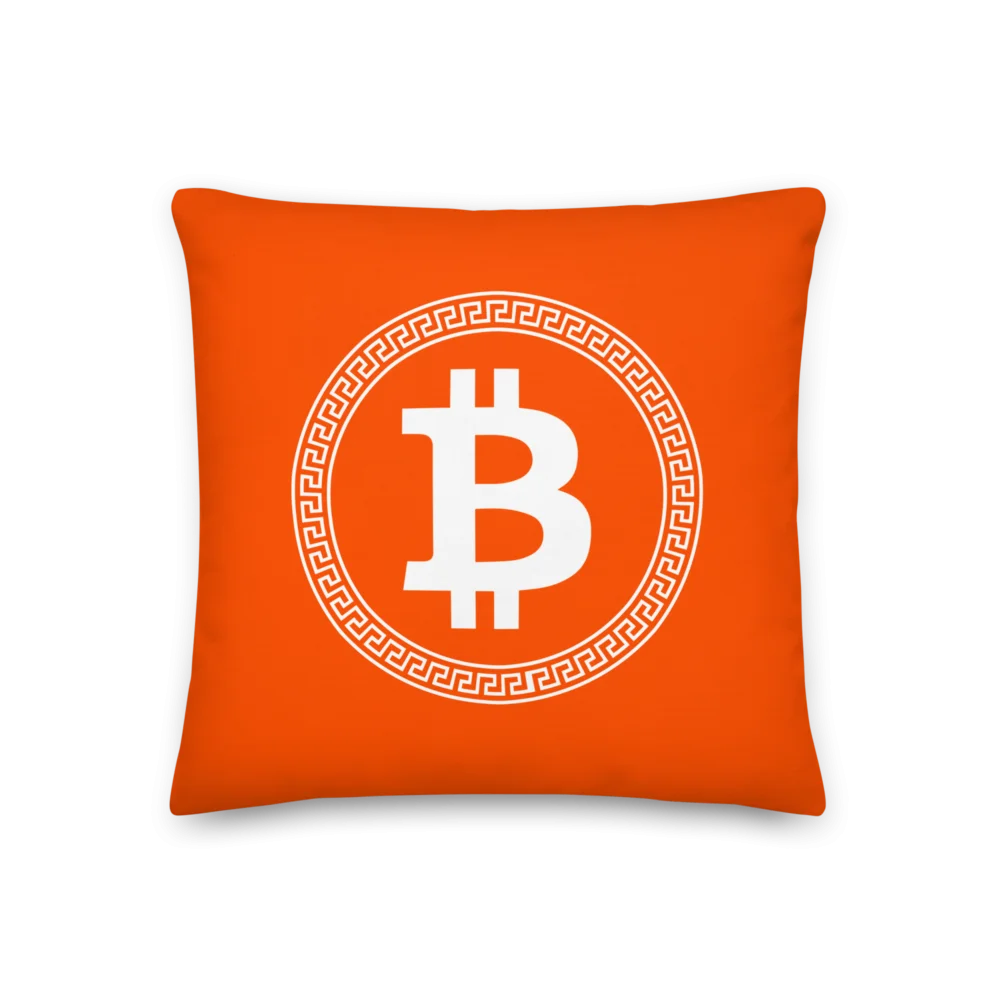 Bitcoin Greek Style Premium Pillow - Image 2