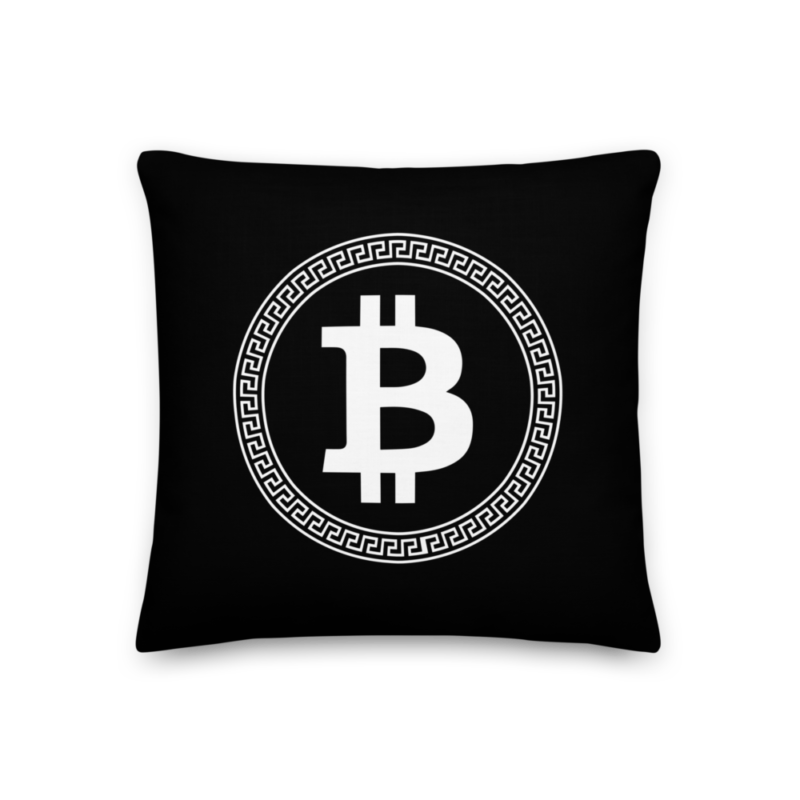 Bitcoin Greek Style Premium Pillow