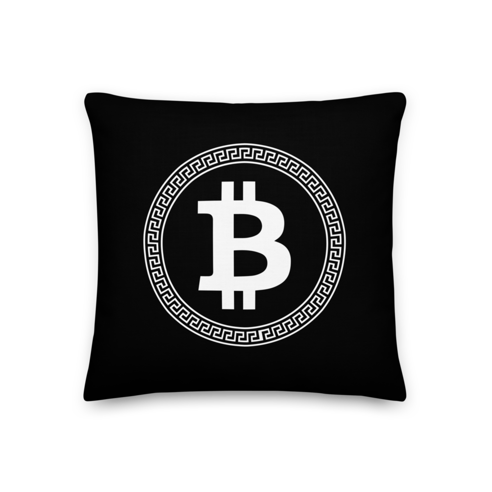 Bitcoin Greek Style Premium Pillow
