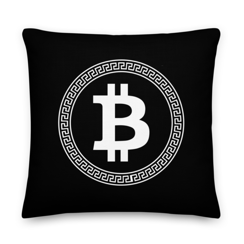 Bitcoin Greek Style Premium Pillow