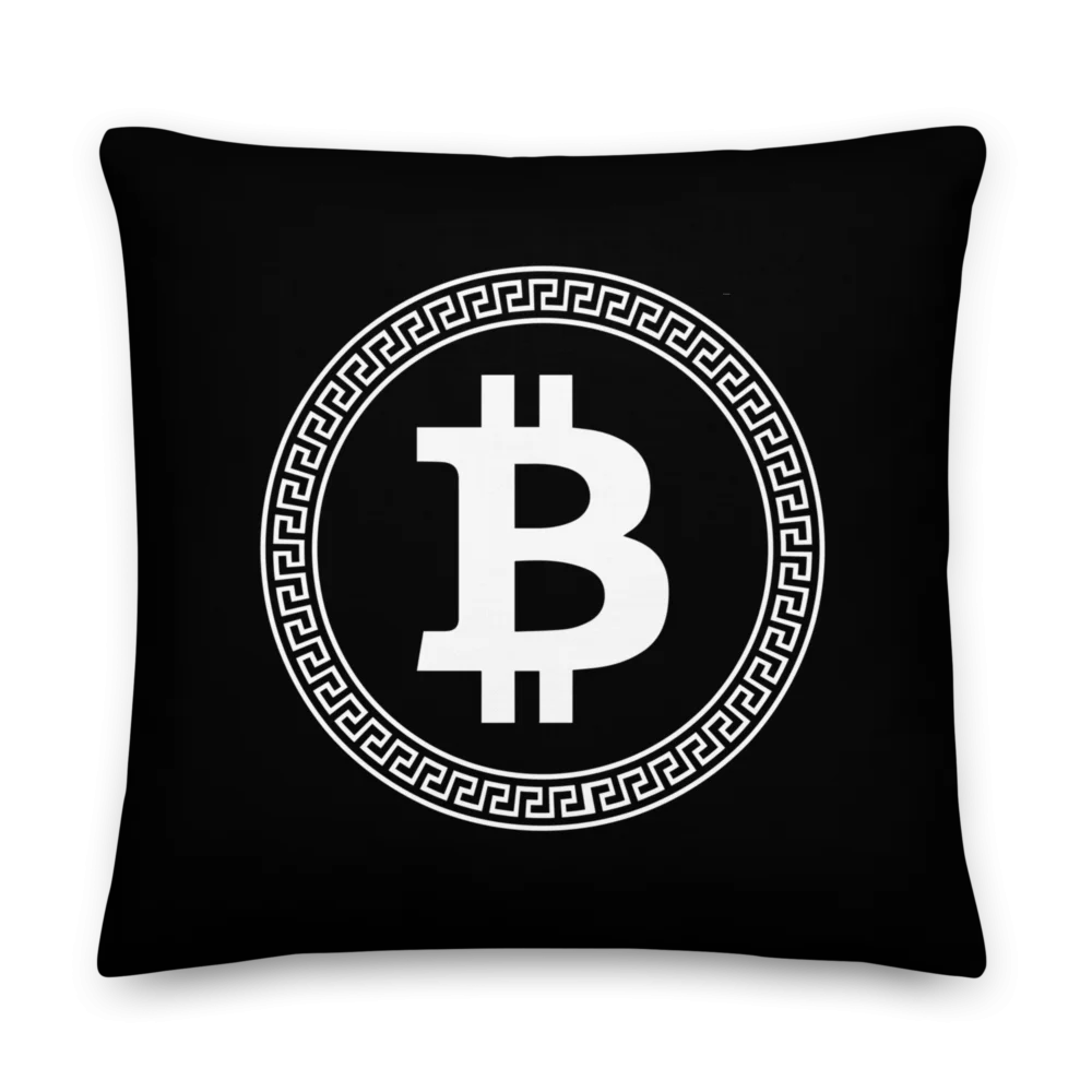 Bitcoin Greek Style Premium Pillow - Image 4