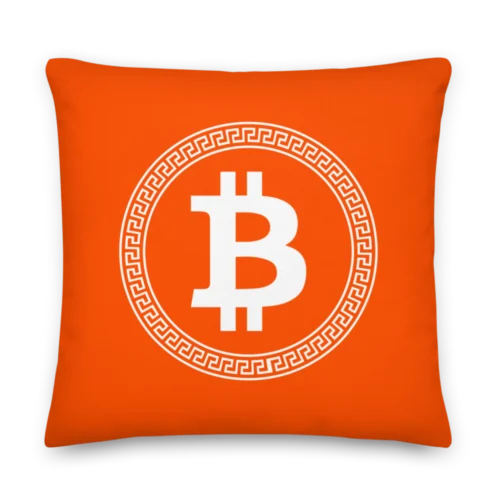 Bitcoin Greek Style Premium Pillow