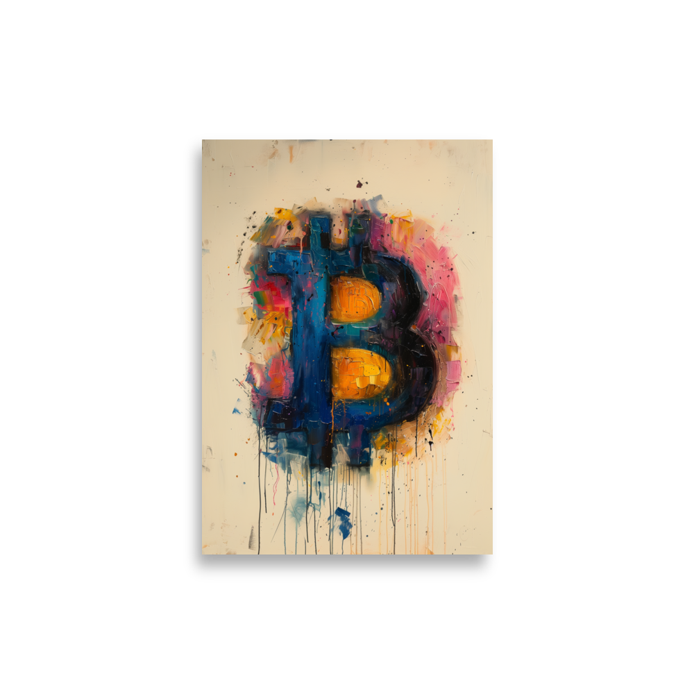 Bitcoin Oil Painting Poster