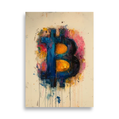 Bitcoin Oil Painting Poster