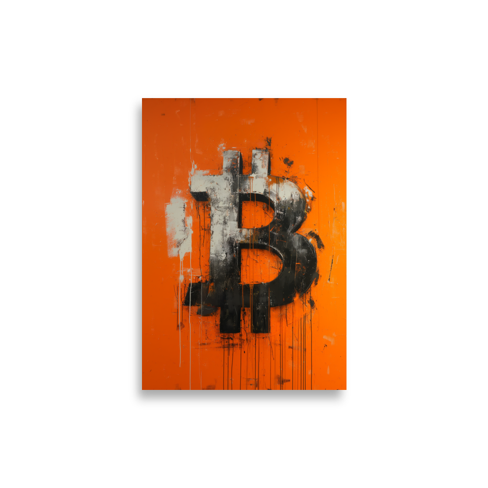 Bitcoin Splatter Art Poster