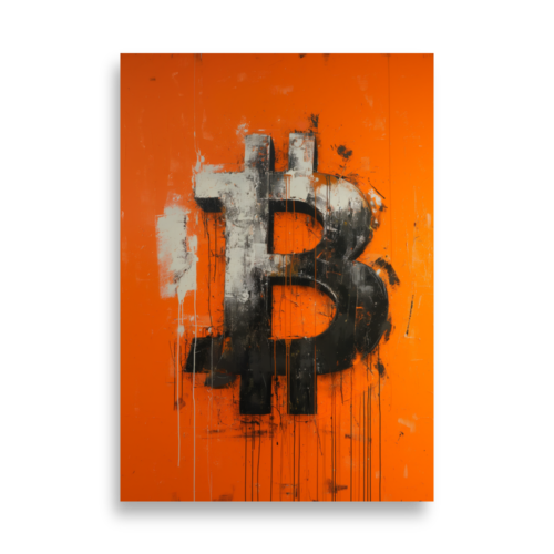 Bitcoin Splatter Art Poster
