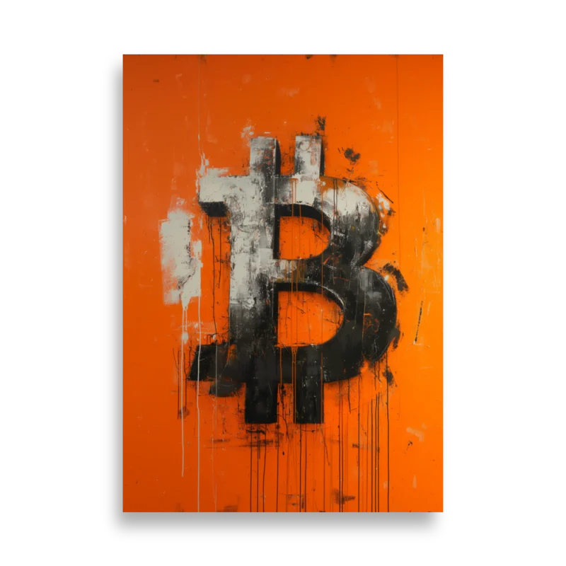 Bitcoin Splatter Art Poster