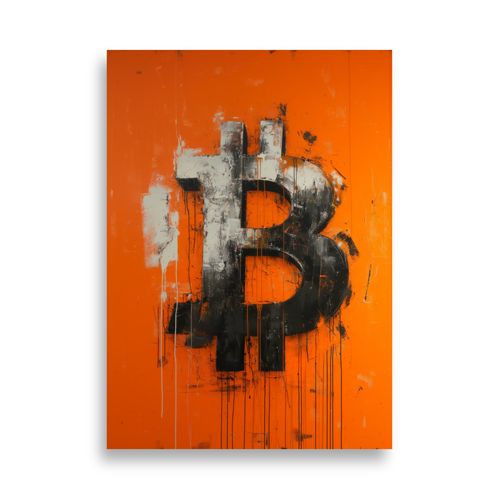 Bitcoin Splatter Art Poster
