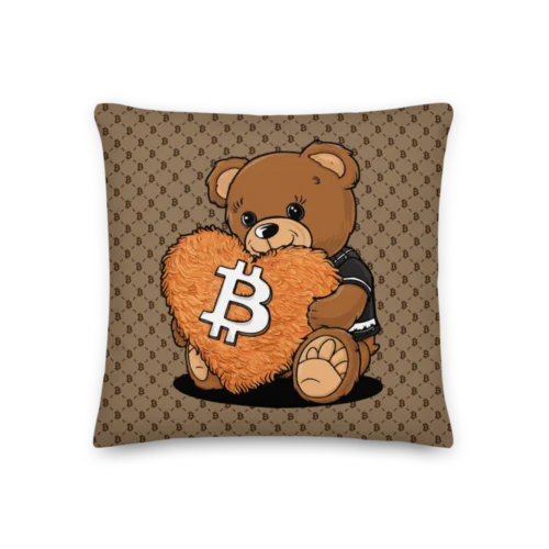 Bitcoin Teddy Bear Premium Pillow