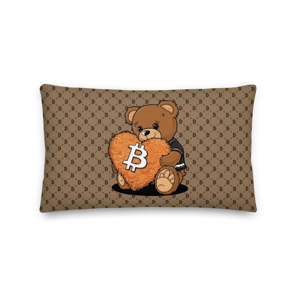 Bitcoin Teddy Bear Premium Pillow - Image 4