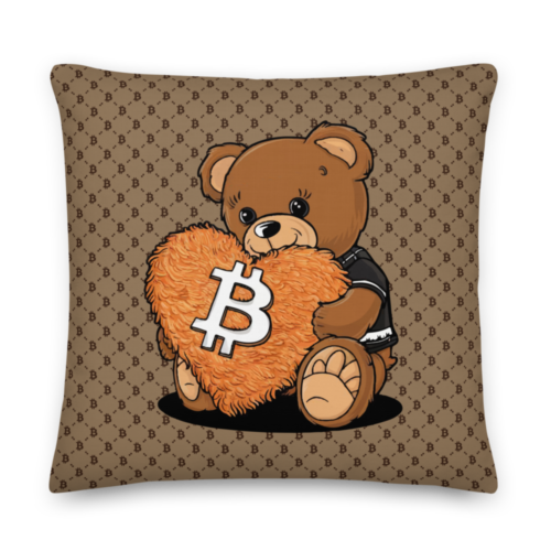 Bitcoin Teddy Bear Premium Pillow