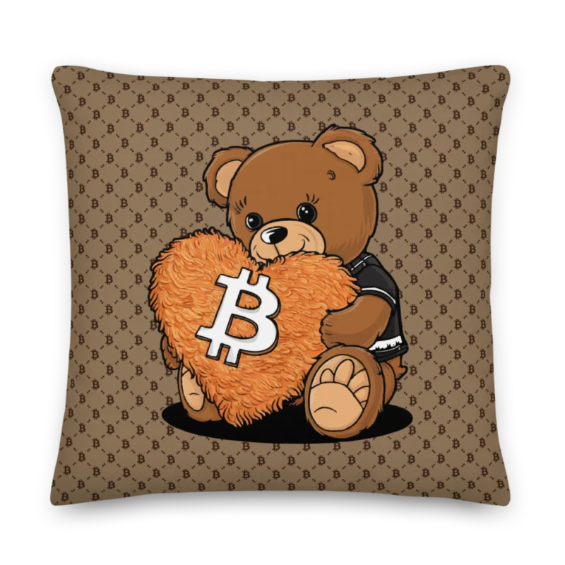 Bitcoin Teddy Bear Premium Pillow