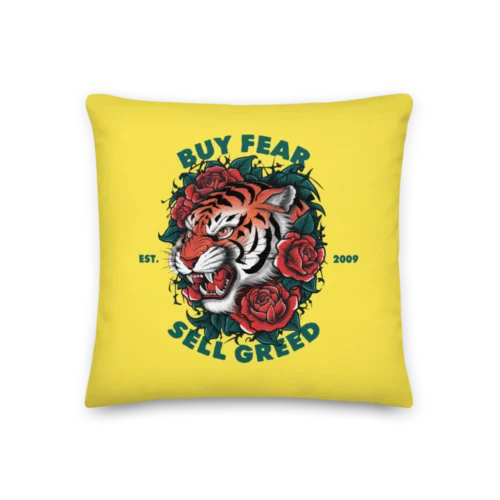 Buy Fear, Sell Greed Premium Pillow