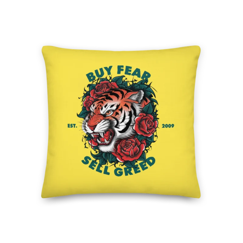 Buy Fear, Sell Greed Premium Pillow