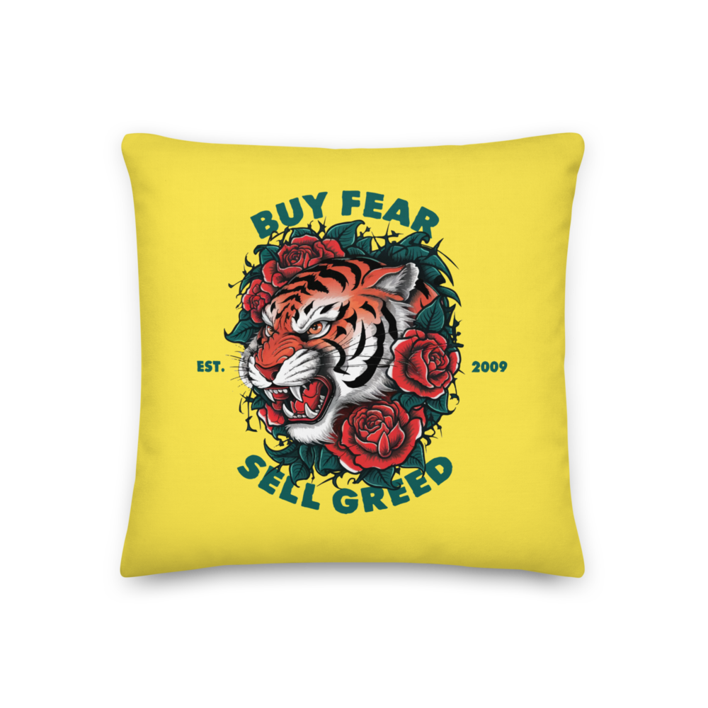 Buy Fear, Sell Greed Premium Pillow