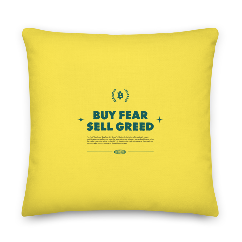 Buy Fear, Sell Greed Premium Pillow