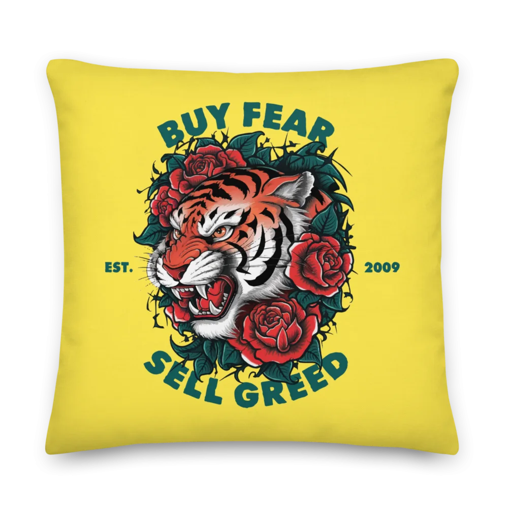 Buy Fear, Sell Greed Premium Pillow