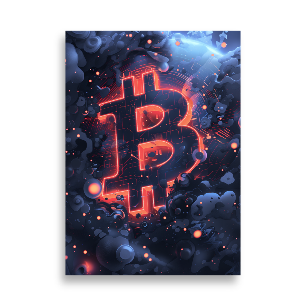 enhanced matte paper poster cm 50x70 cm front 677441c9cf41a - Bitcoin: The Spark in a Digital Galaxy Poster