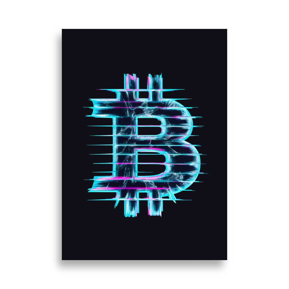 enhanced matte paper poster cm 50x70 cm front 67744644e9b59 - A Neon Future: Bitcoin's Rise Poster