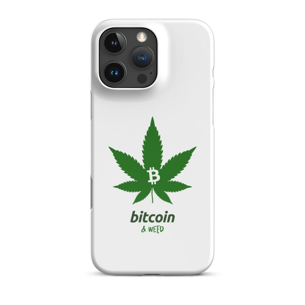 snap case for iphone glossy iphone 16 pro max front 6758a214e3d63 - Bitcoin & Weed Snap Case for iPhone®