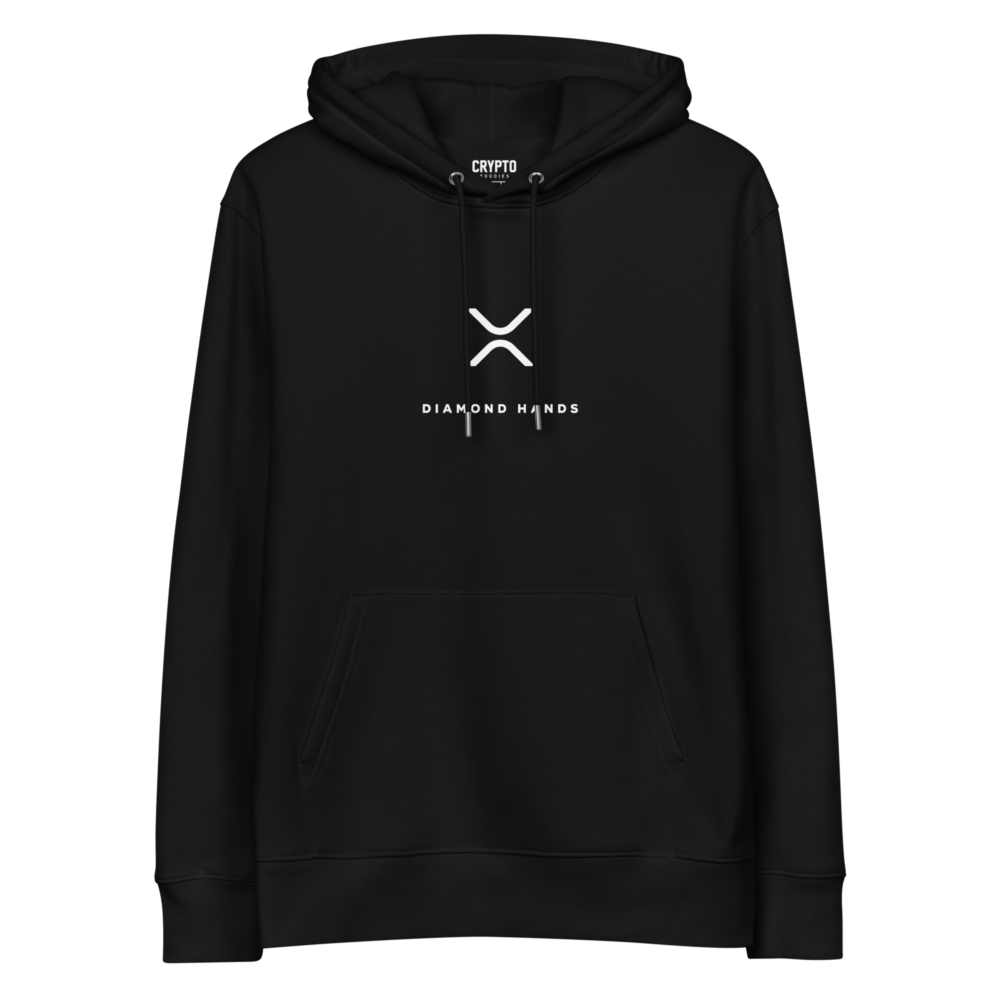 unisex essential eco hoodie black front 67559171c001e - XRP Diamond Hands Premium Hoodie