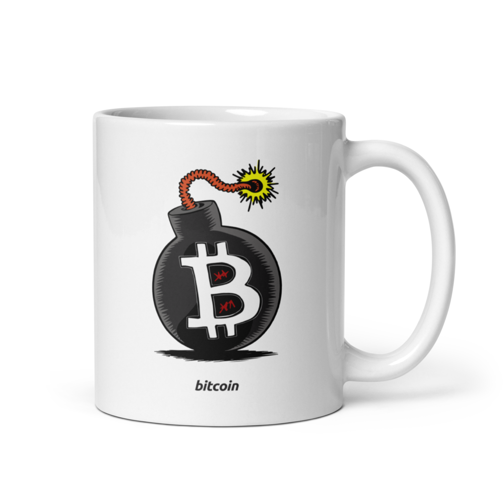 white glossy mug white 11 oz handle on right 6752d8d0d7cf1 - Bitcoin Bomb Mug