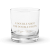 A Double Shot for Double Digits Rocks Glass