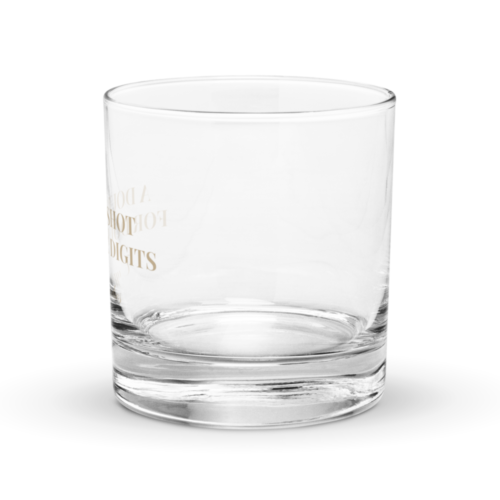 A Double Shot for Double Digits Rocks Glass