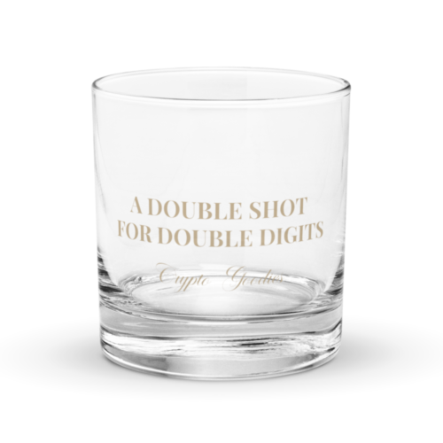 A Double Shot for Double Digits Rocks Glass
