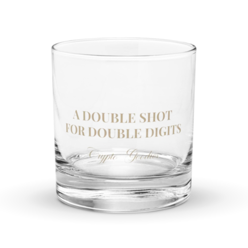 A Double Shot for Double Digits Rocks Glass