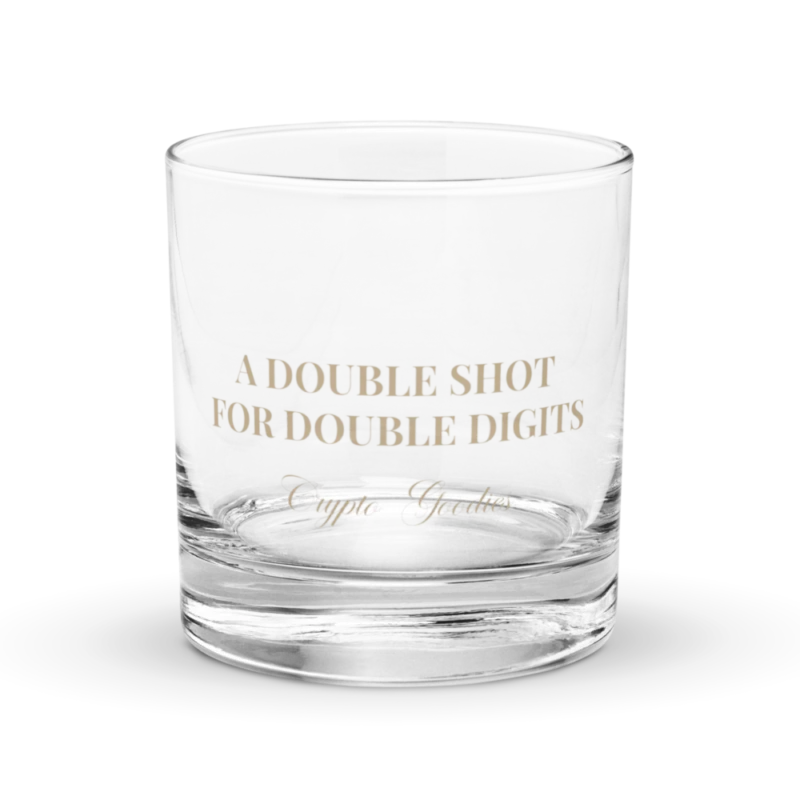 A Double Shot for Double Digits Rocks Glass