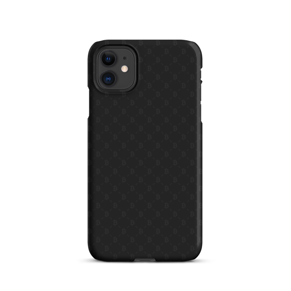 Bitcoin Black Pattern Snap case for iPhone®