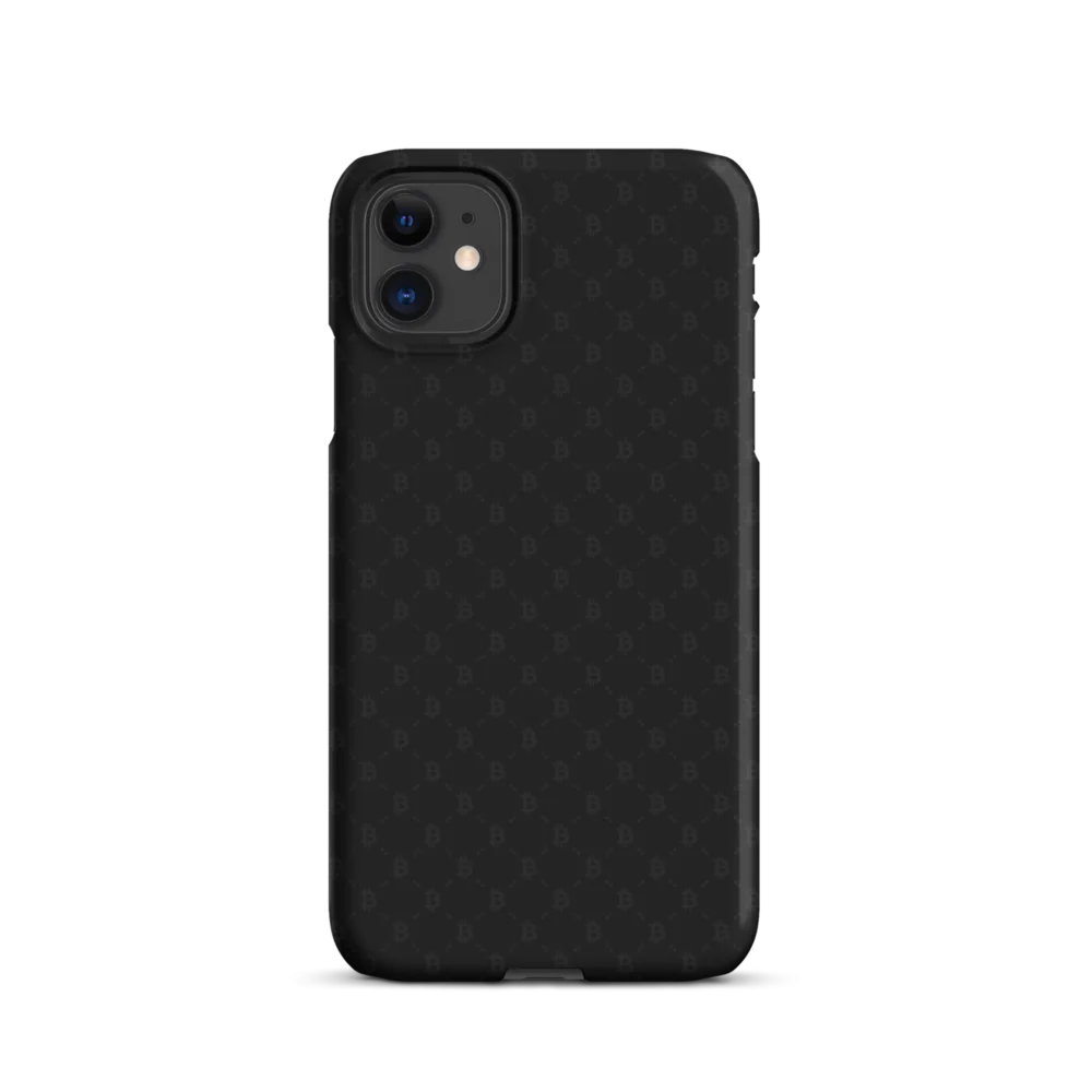 Bitcoin Black Pattern Snap case for iPhone®