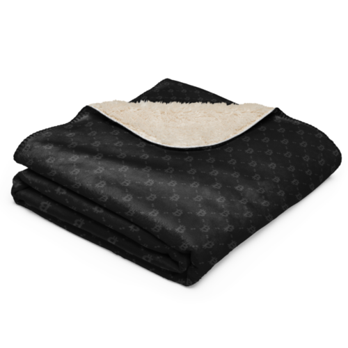 Bitcoin Black Sherpa Blanket