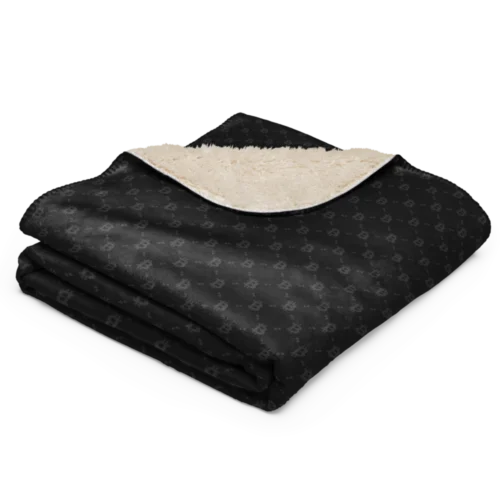 Bitcoin Black Sherpa Blanket