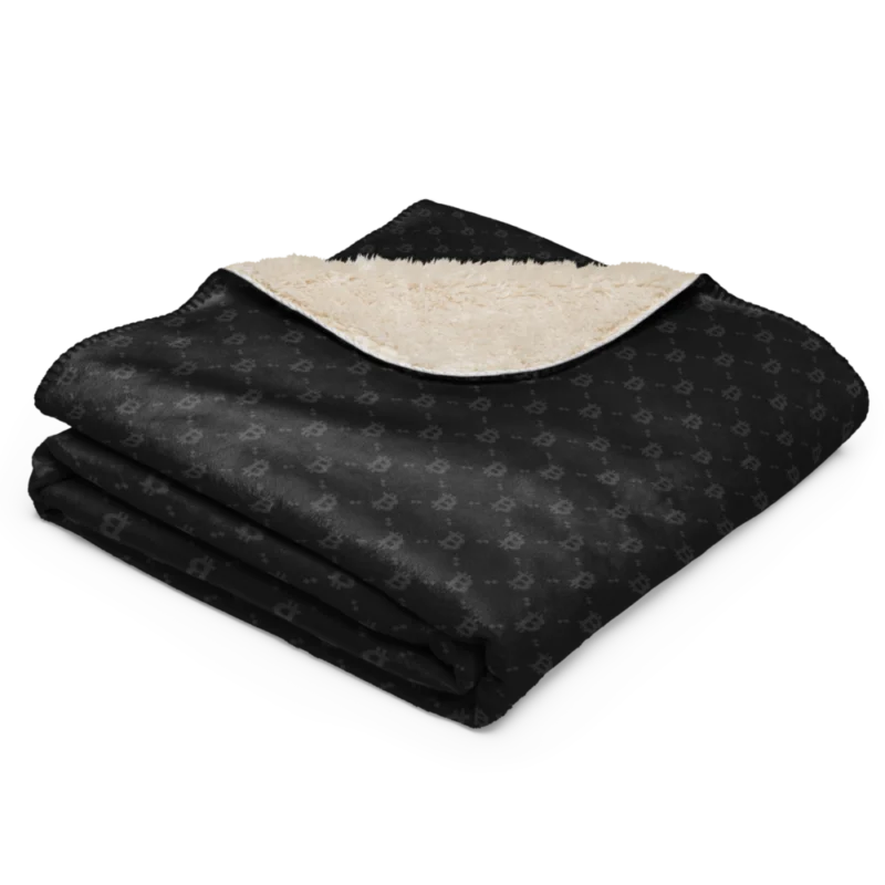 Bitcoin Black Sherpa Blanket