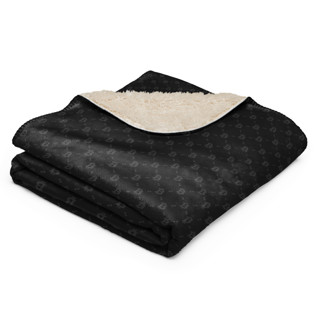 Bitcoin Black Sherpa Blanket
