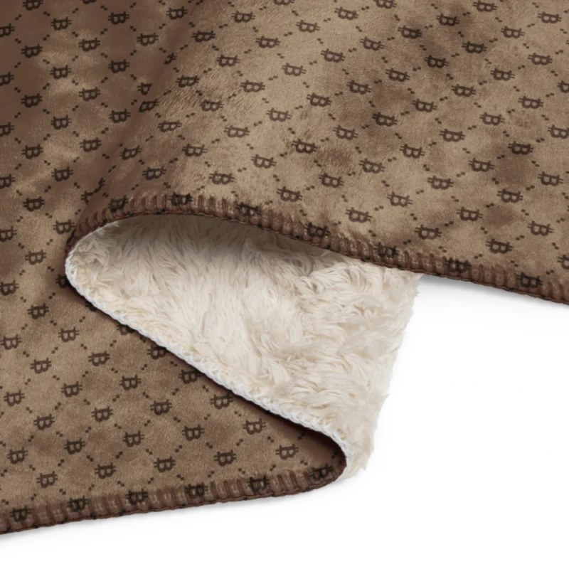 Bitcoin Fashion Sherpa Blanket