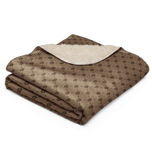 Bitcoin Fashion Sherpa Blanket