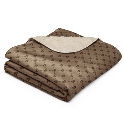 Bitcoin Fashion Sherpa Blanket
